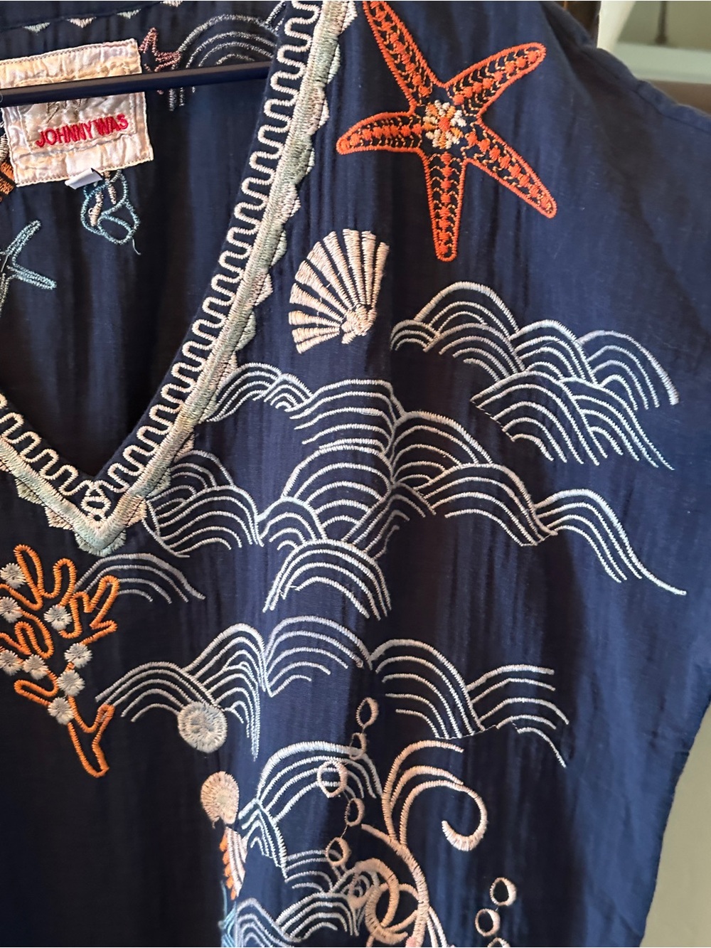 Johnny Was Biya Myrtle Sea Life Tunic - Picture 2 of 16